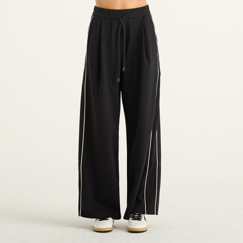 Weekend Max Mara pantaloni donna Godezia wide leg in jersey nero