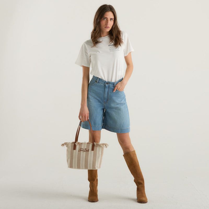 Weekend MaxMara t-shirt bianca stampa grafica