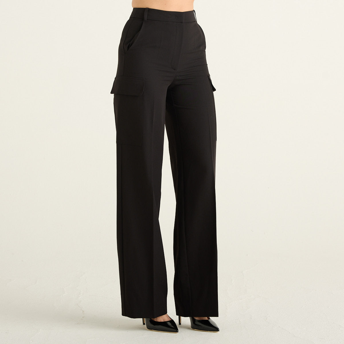 Patrizia Pepe Pantaloni Cargo Donna Neri a Palazzo