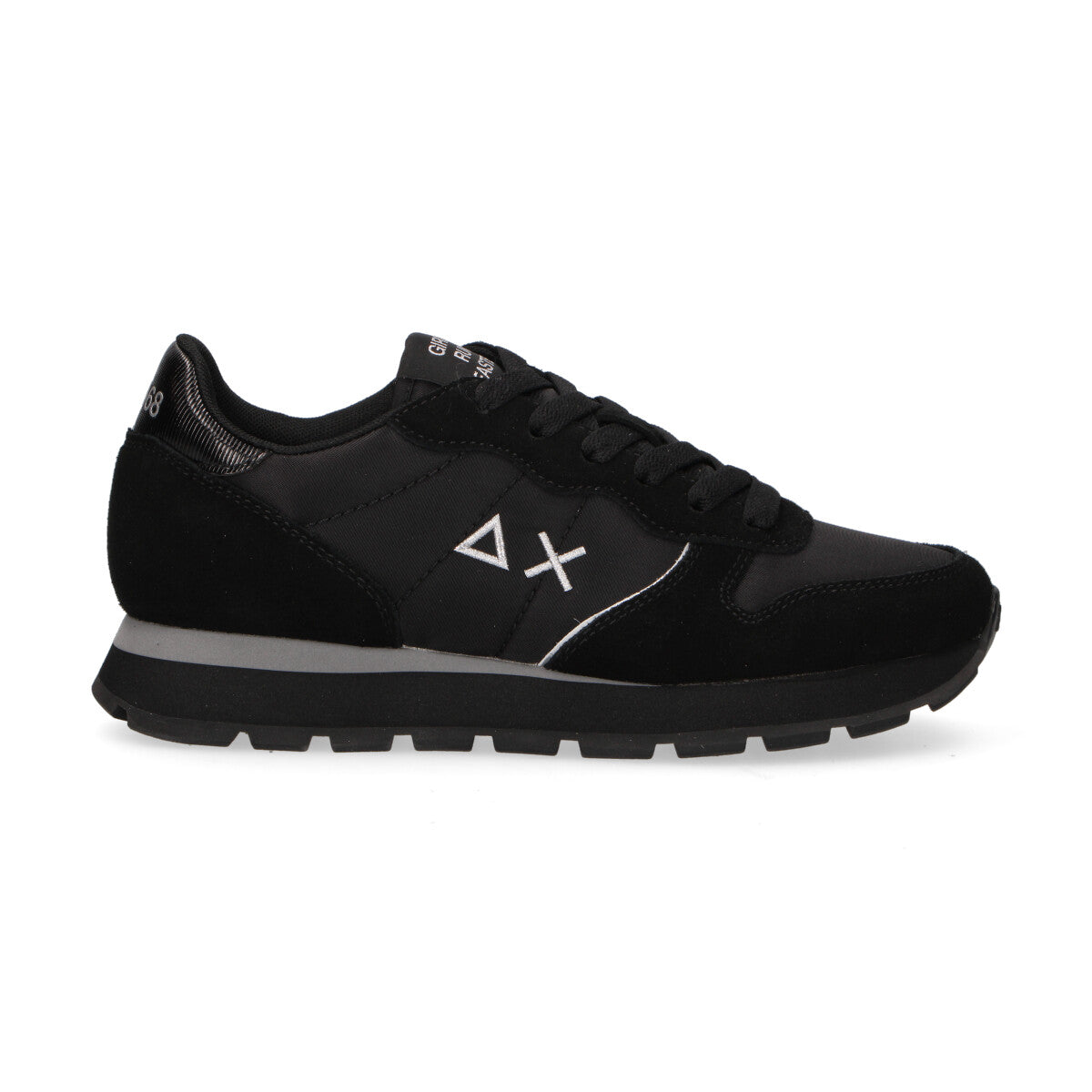 Sun68 sneaker Ally Silver in camoscio nera