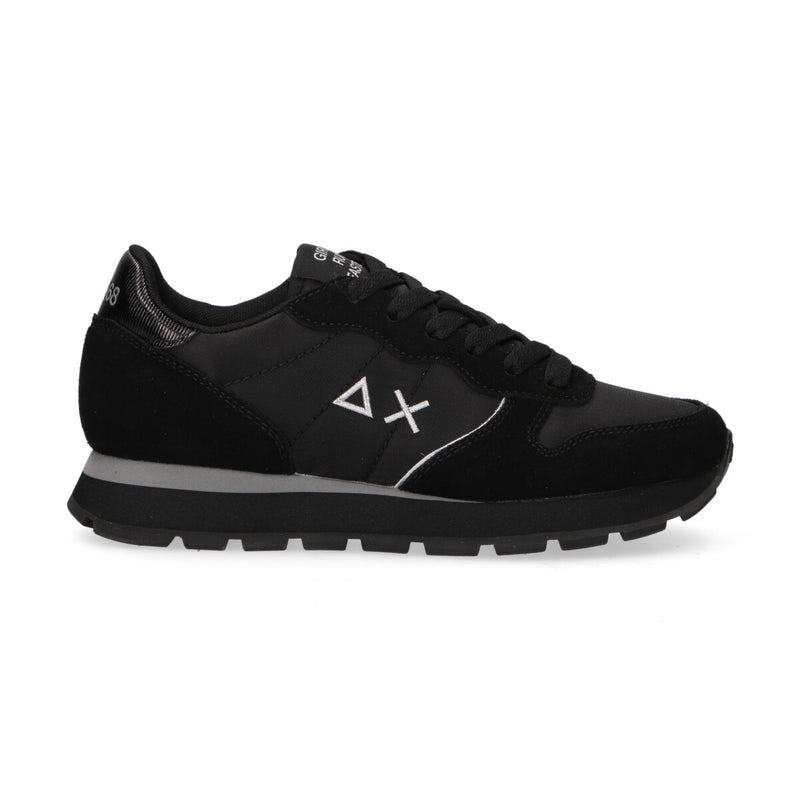Sun68 sneaker Ally Silver in camoscio nera