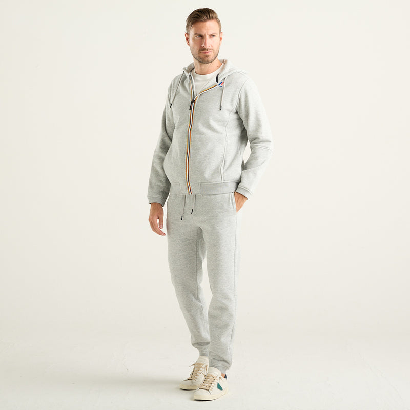 K-Way Prosper Brushed Felpa Uomo Full Zip Grigio Mélange