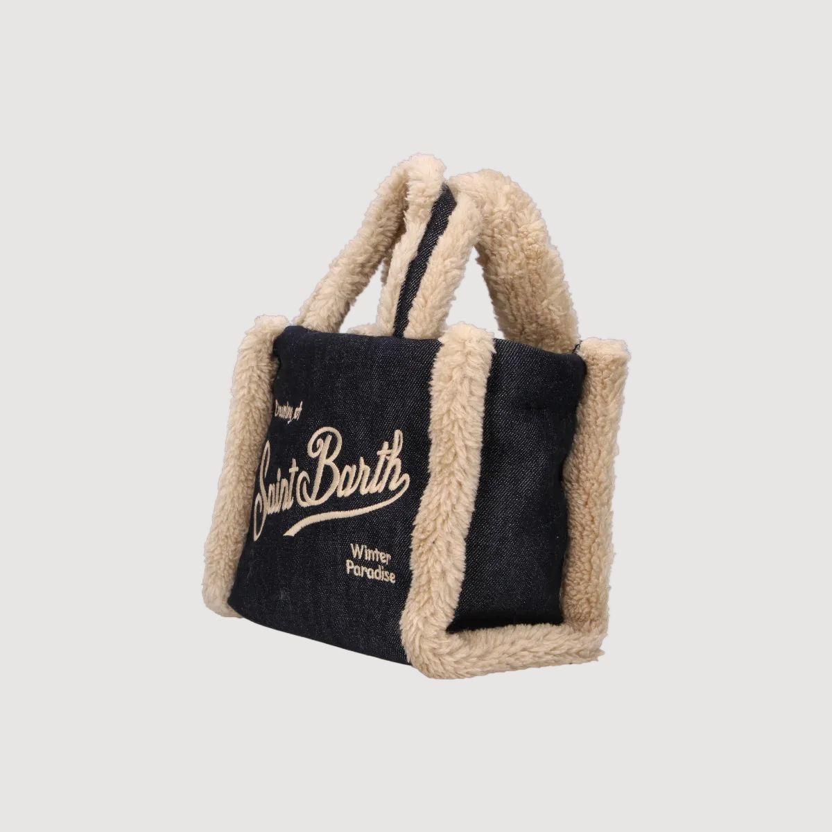 Mc2 Saint Barth borsa Vanity Mini Sherling Denim Dark