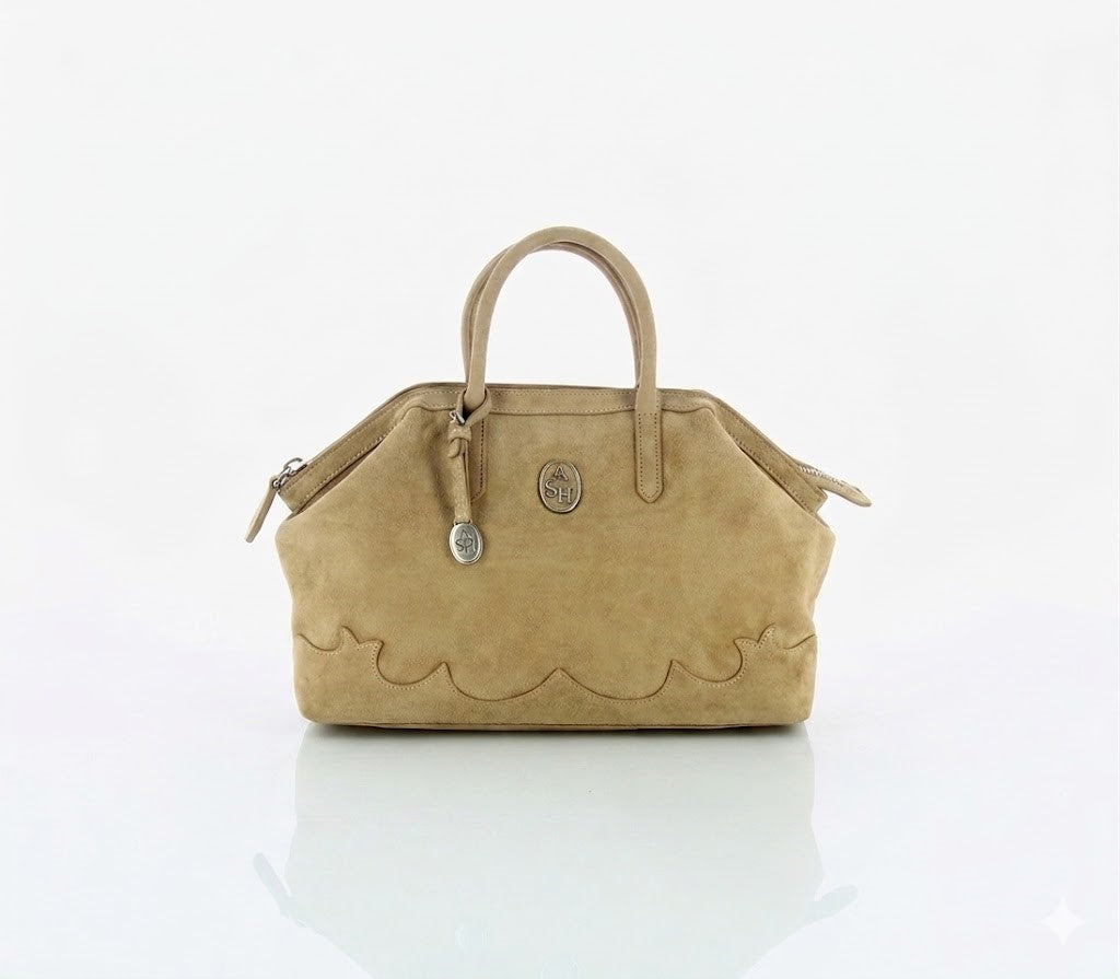 Ash borsa Justine Texas in camscio beige