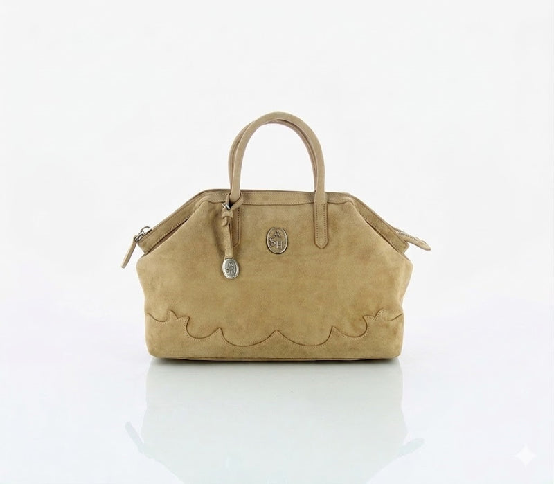 Ash borsa Justine Texas in camscio beige