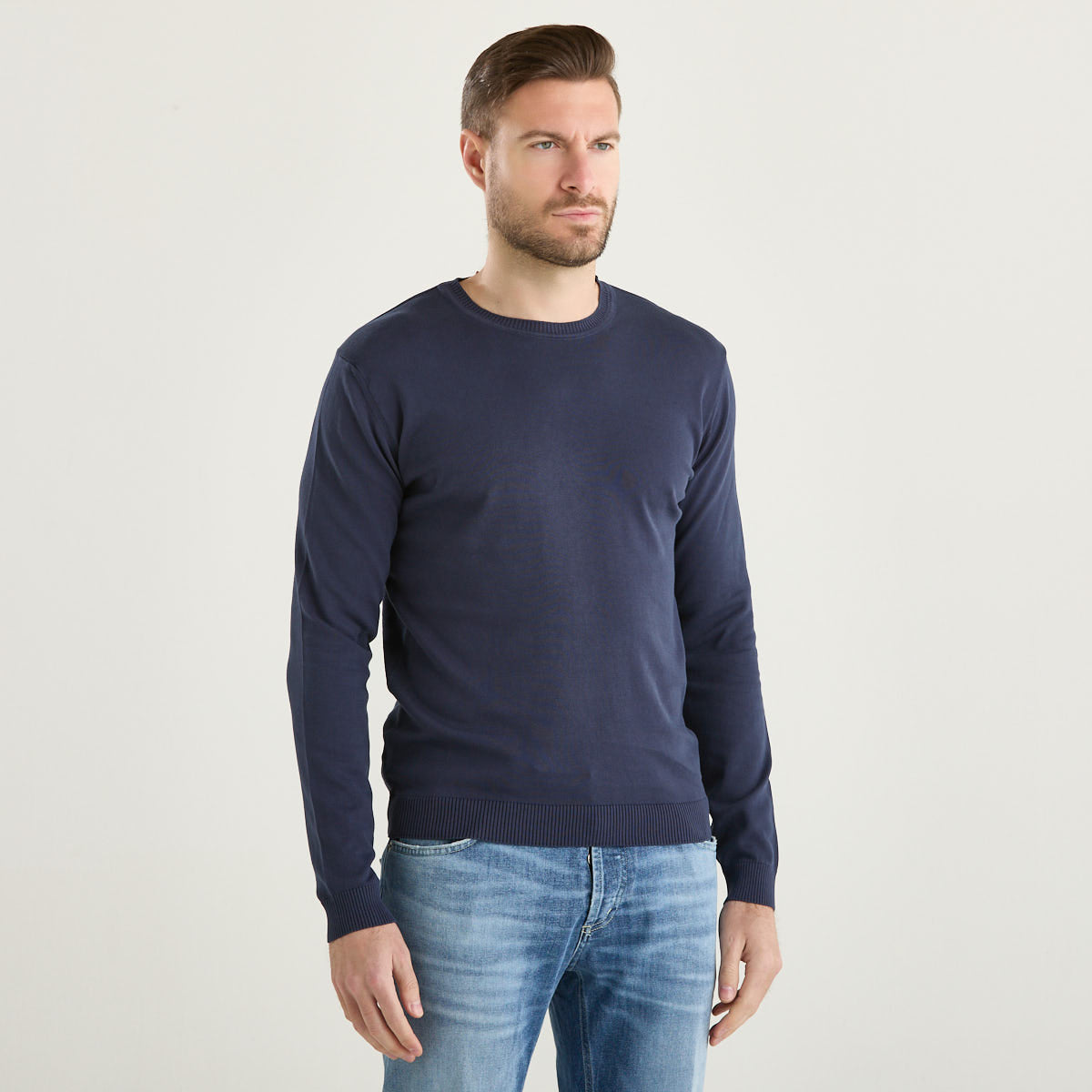 Wool & Co maglioncino in tessuto blu