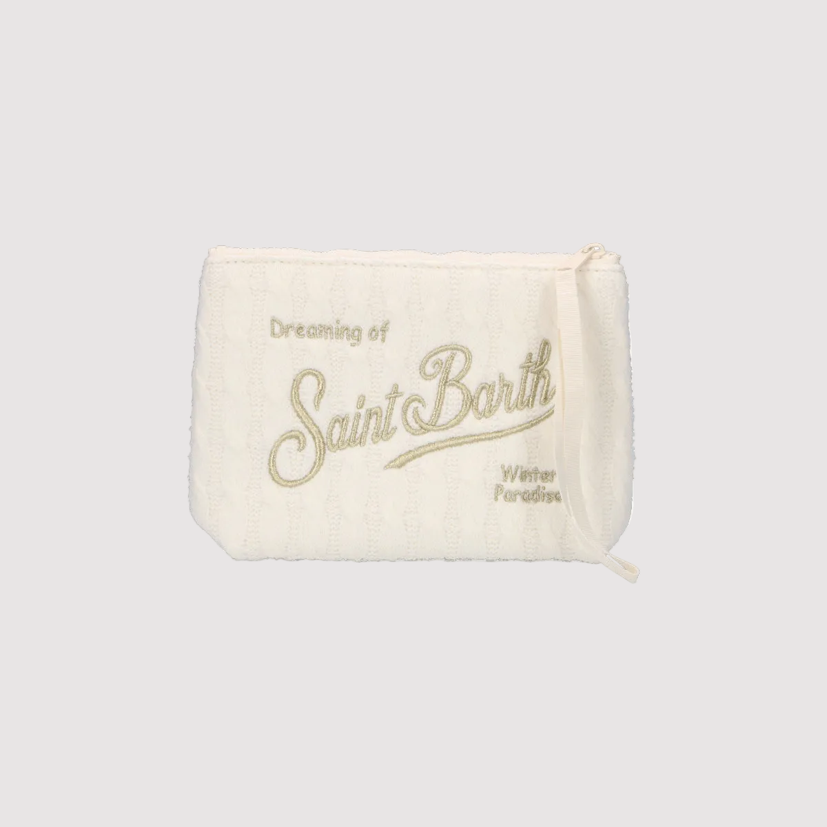 Mc2 Saint Barth pochette Aline Tricot mini braid panna