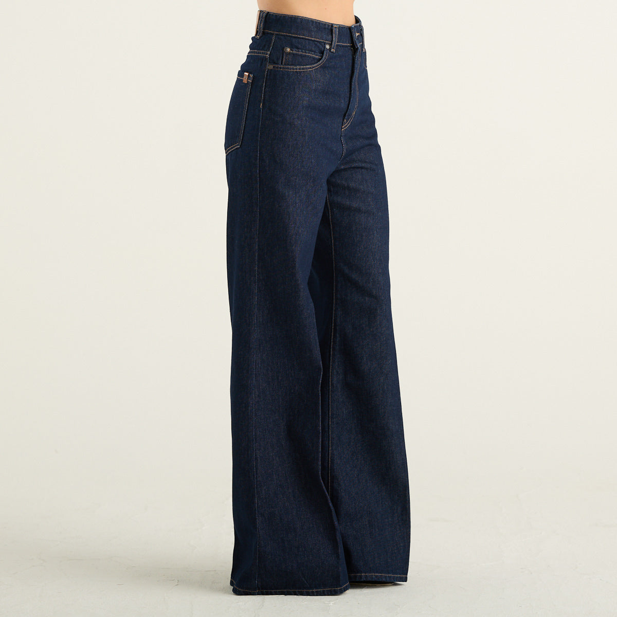 Jeans Sport Weekend Max Mara blu scuro a gamba larga