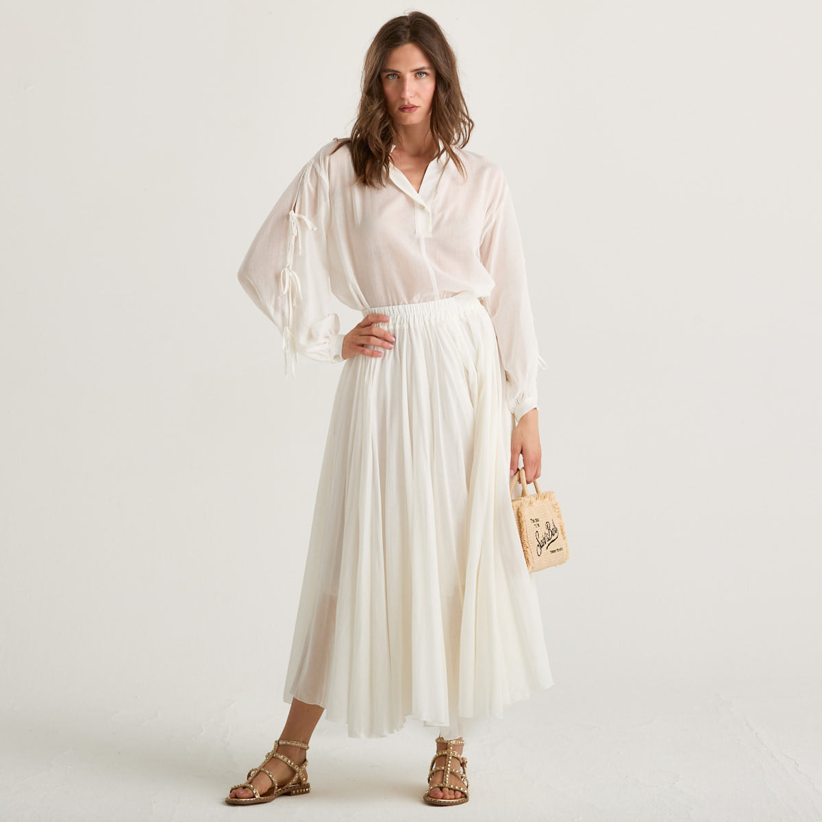 Philia Loft maglia in tessuto bianco