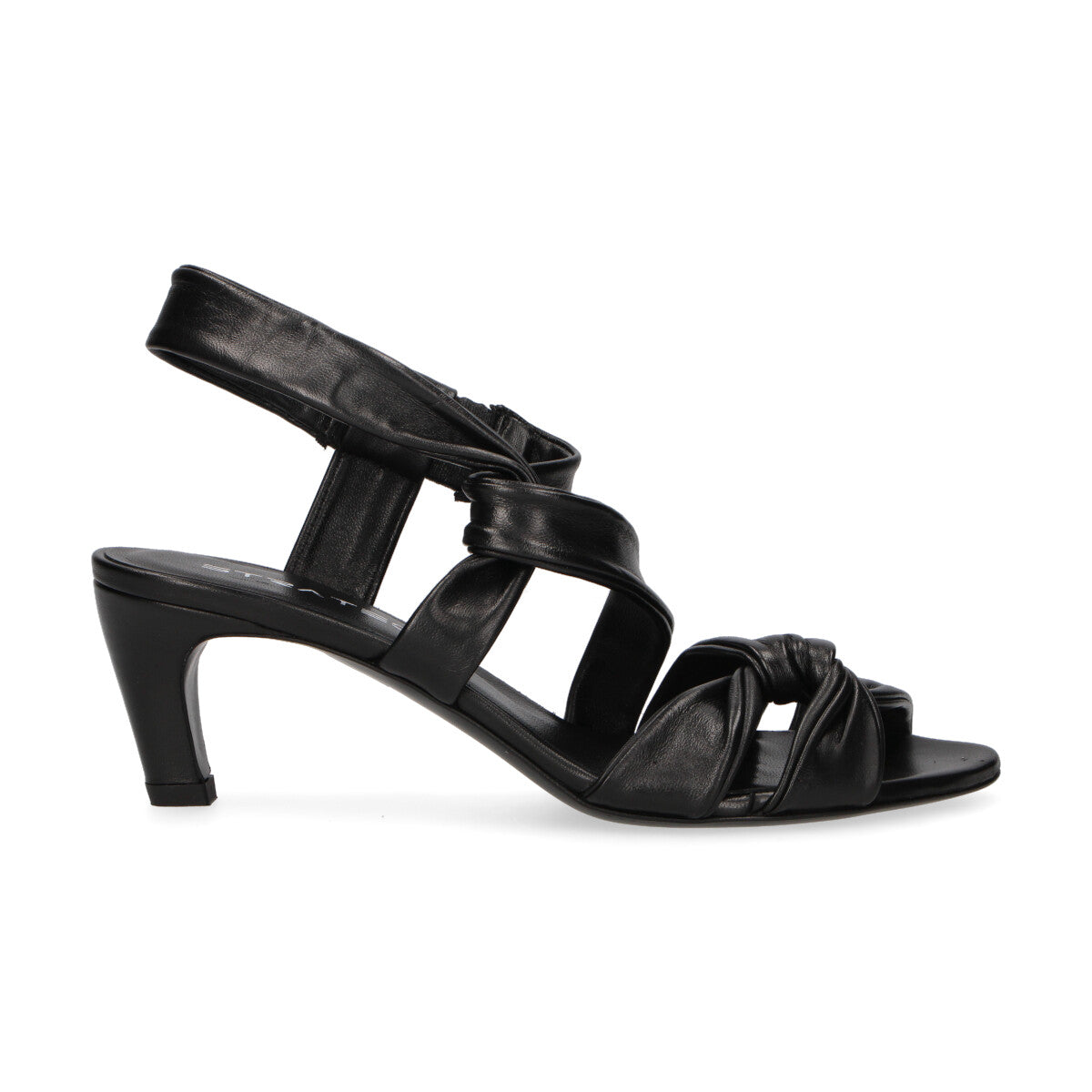 Strategia sandalo Scarlet in pelle nero