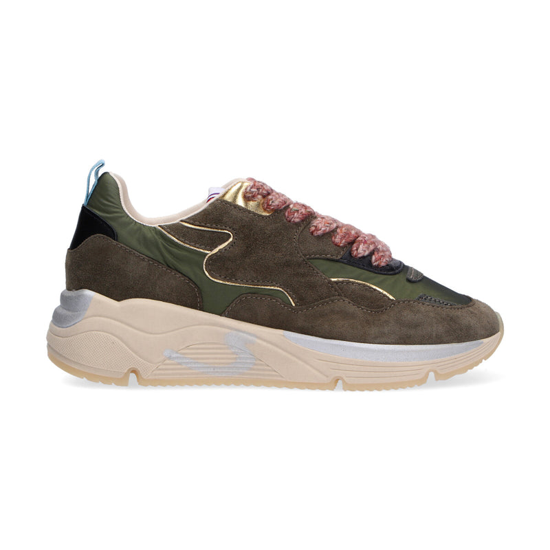 Serafini sneaker Malibu pelle camoscio verde