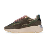 Serafini sneaker Malibu pelle camoscio verde