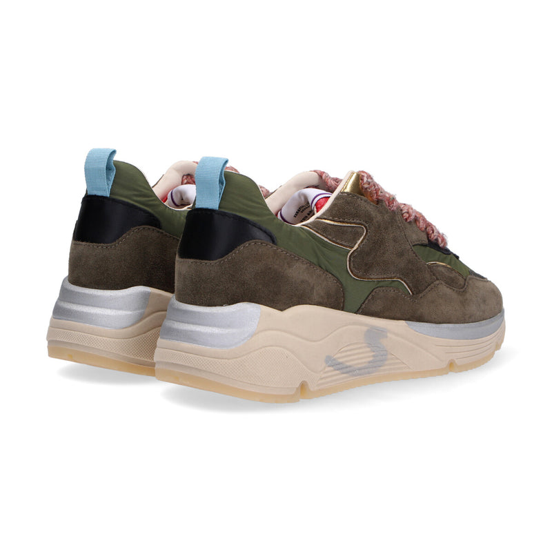 Serafini sneaker Malibu pelle camoscio verde