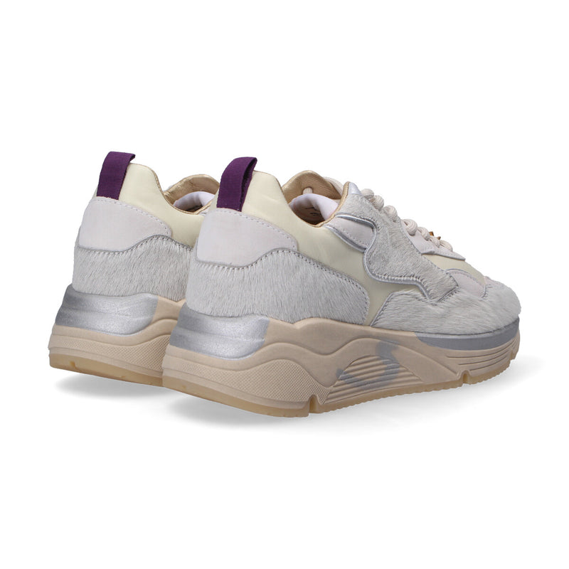 Serafini sneaker Malibu cavallino nylon panna