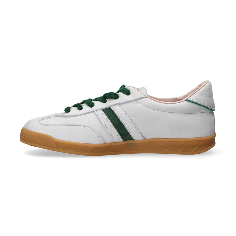 Serafini sneaker Flat gold pelle bianca