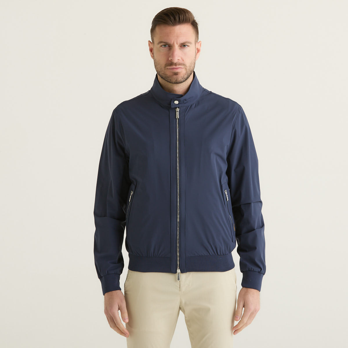 Moorer giubbino alberti in tessuto blu