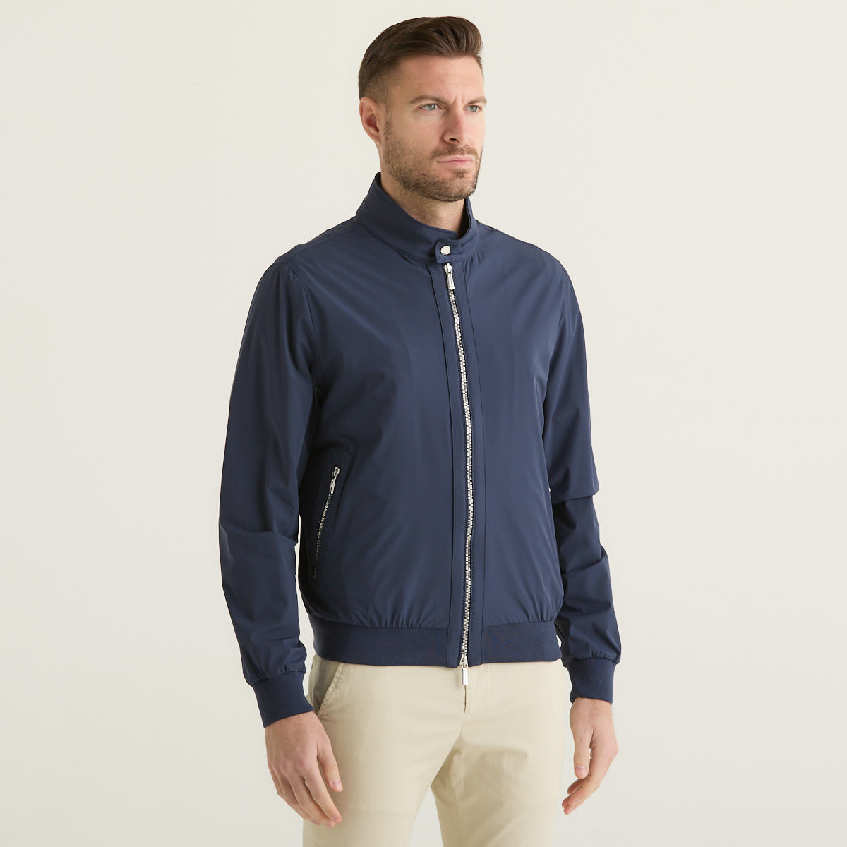 Moorer giubbino alberti in tessuto blu