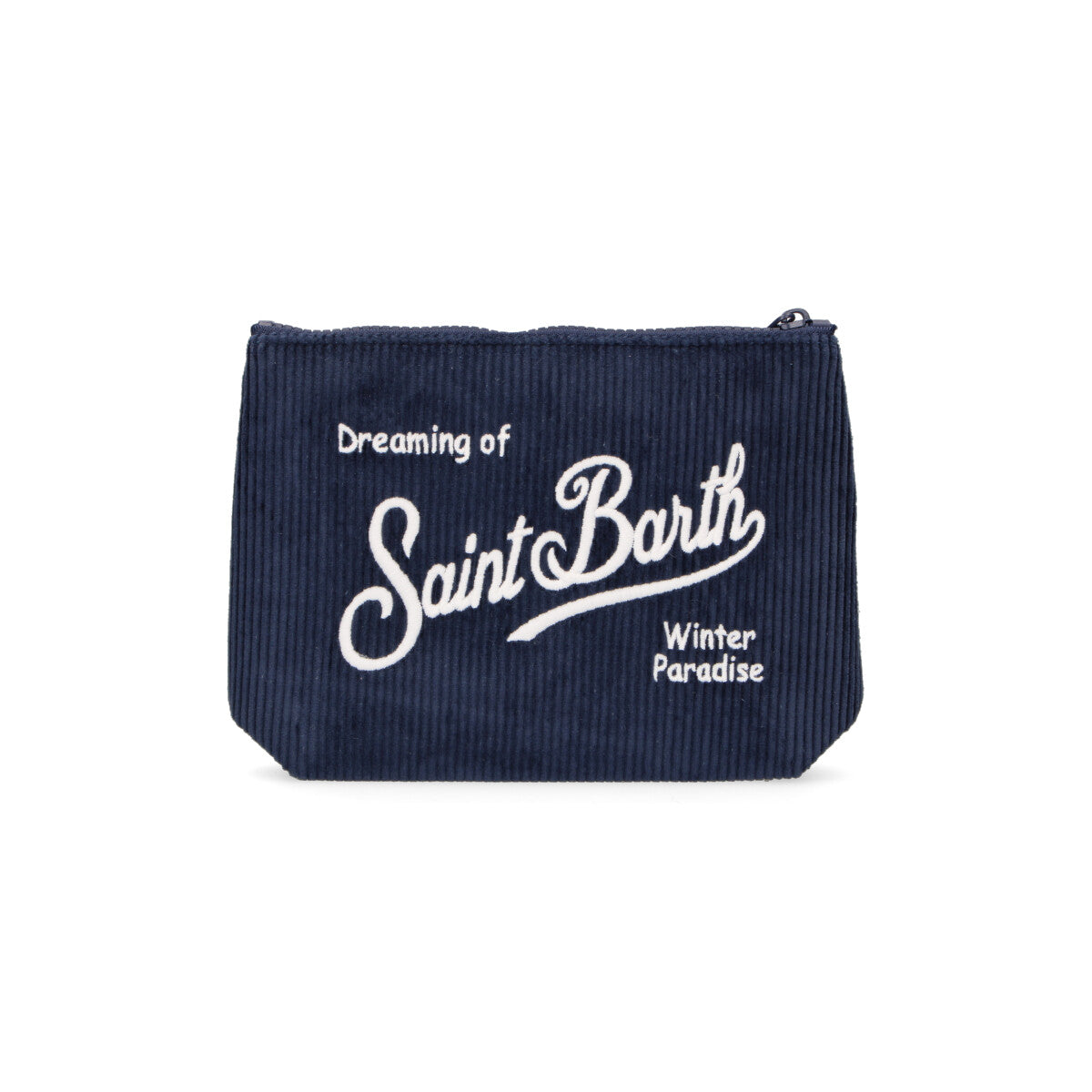 MC2 Saint Barth pochette Aline Corduroy coste blu