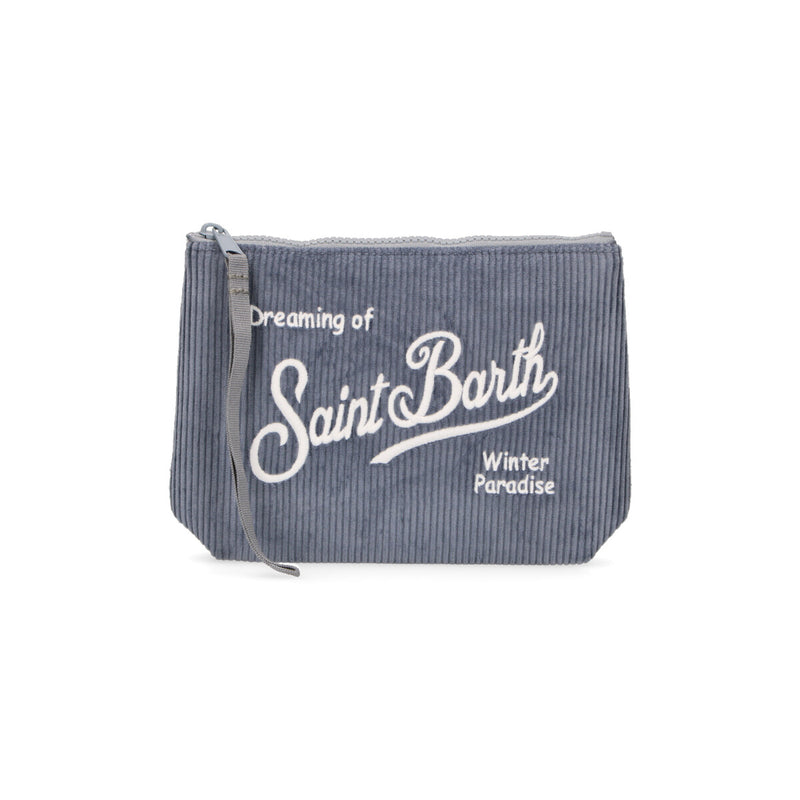 MC2 Saint Barth pochette Aline corduroy blu