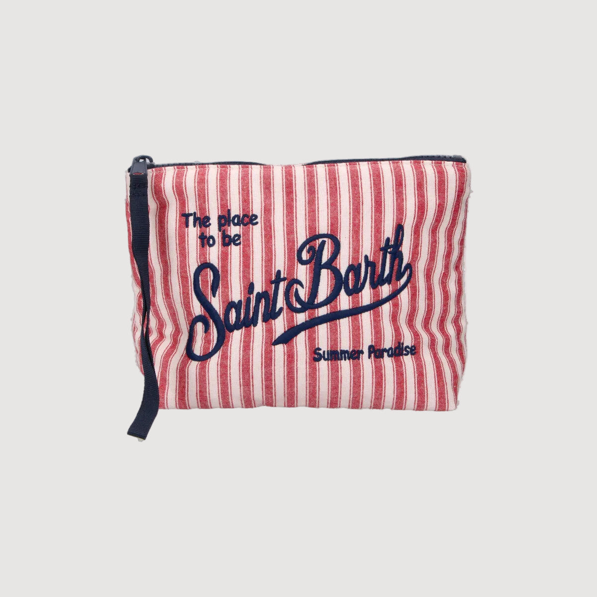 Mc2 Saint Barth pochette Aline tiny stipes rosso