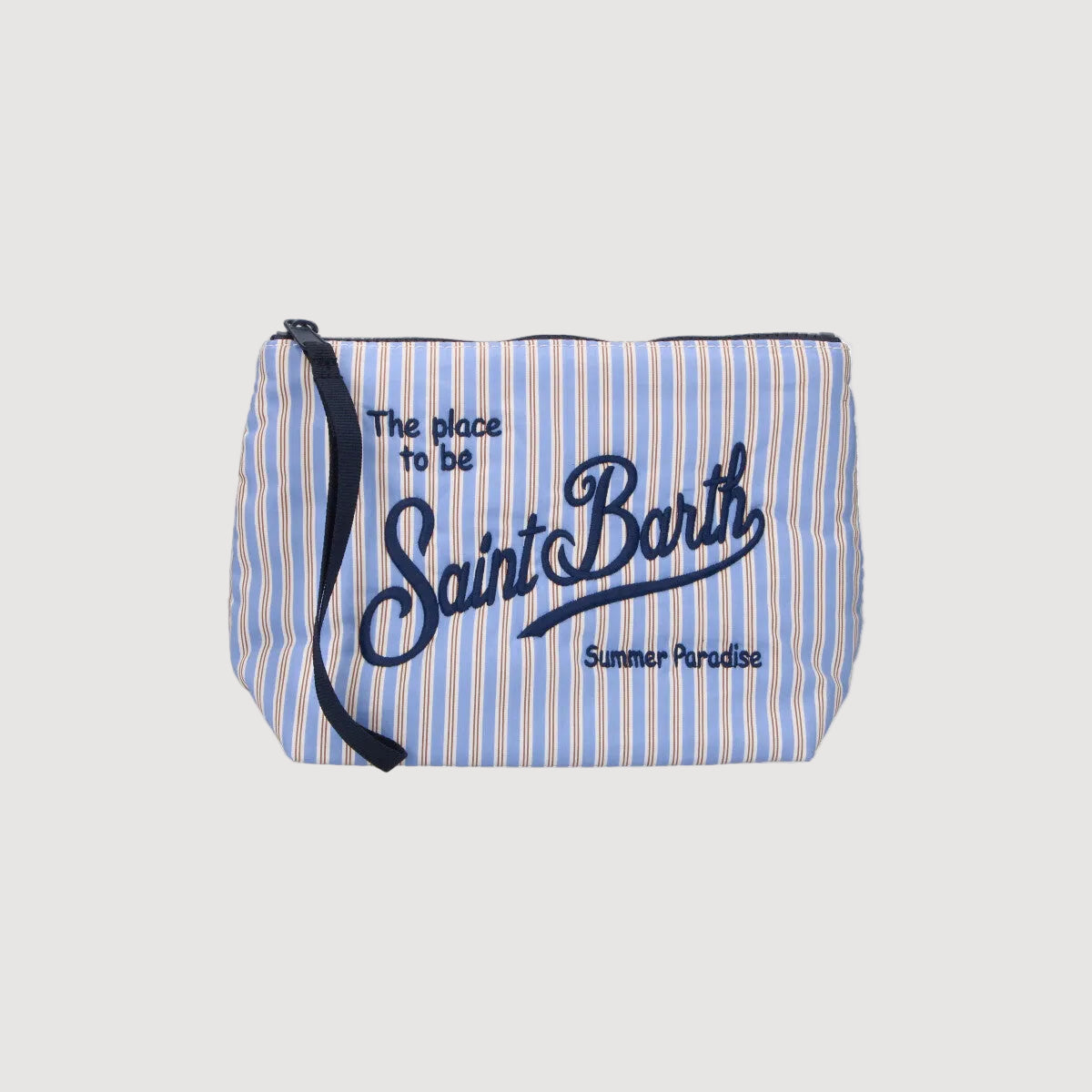 Mc2 Saint Barth pochette Aline righe marroni e az.
