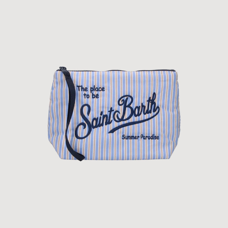 Mc2 Saint Barth pochette Aline righe marroni e az.