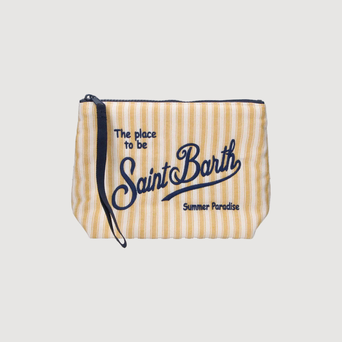Mc2 Saint Barth pochette Aline tiny stipes giallo