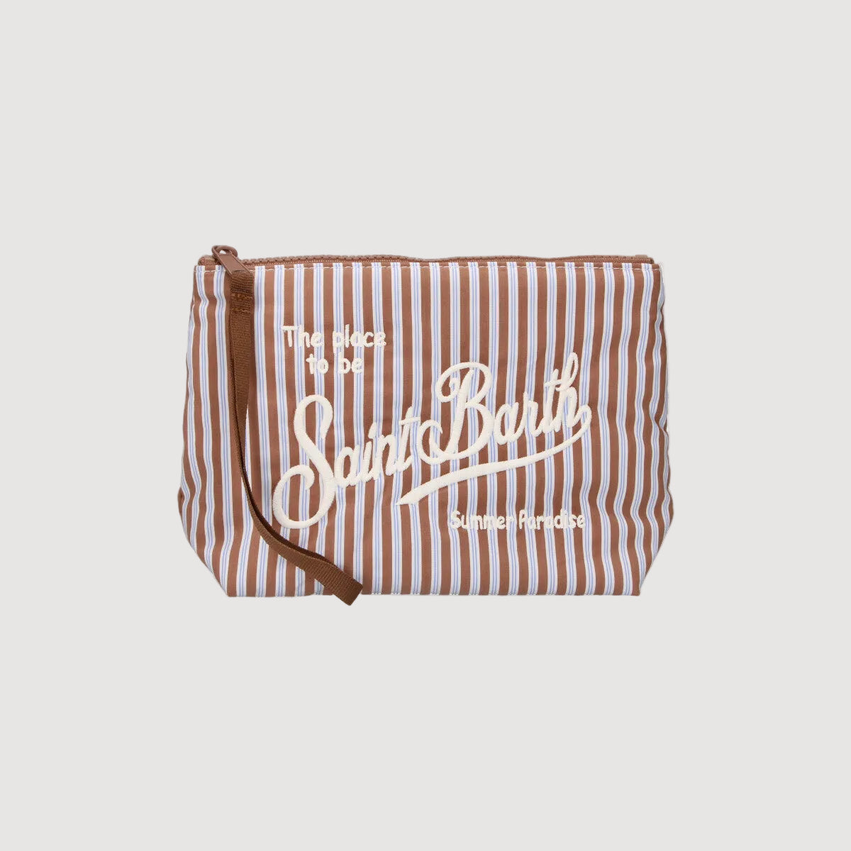Mc2 Saint Barth pochette aline a righe beige e azz