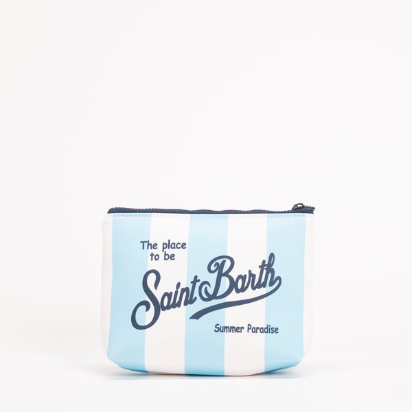 Mc2 Saint Barth pochette aline stripes pop azzurro