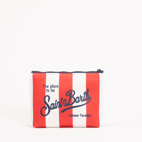 Mc2 Saint Barth pochette aline stripes pop rossa