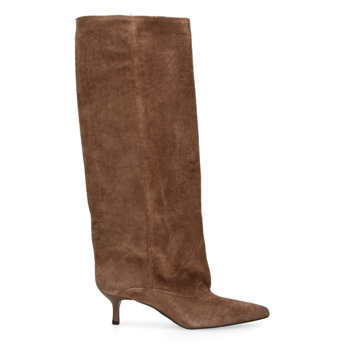 Ovyè stivale stampa cocco camoscio tortora