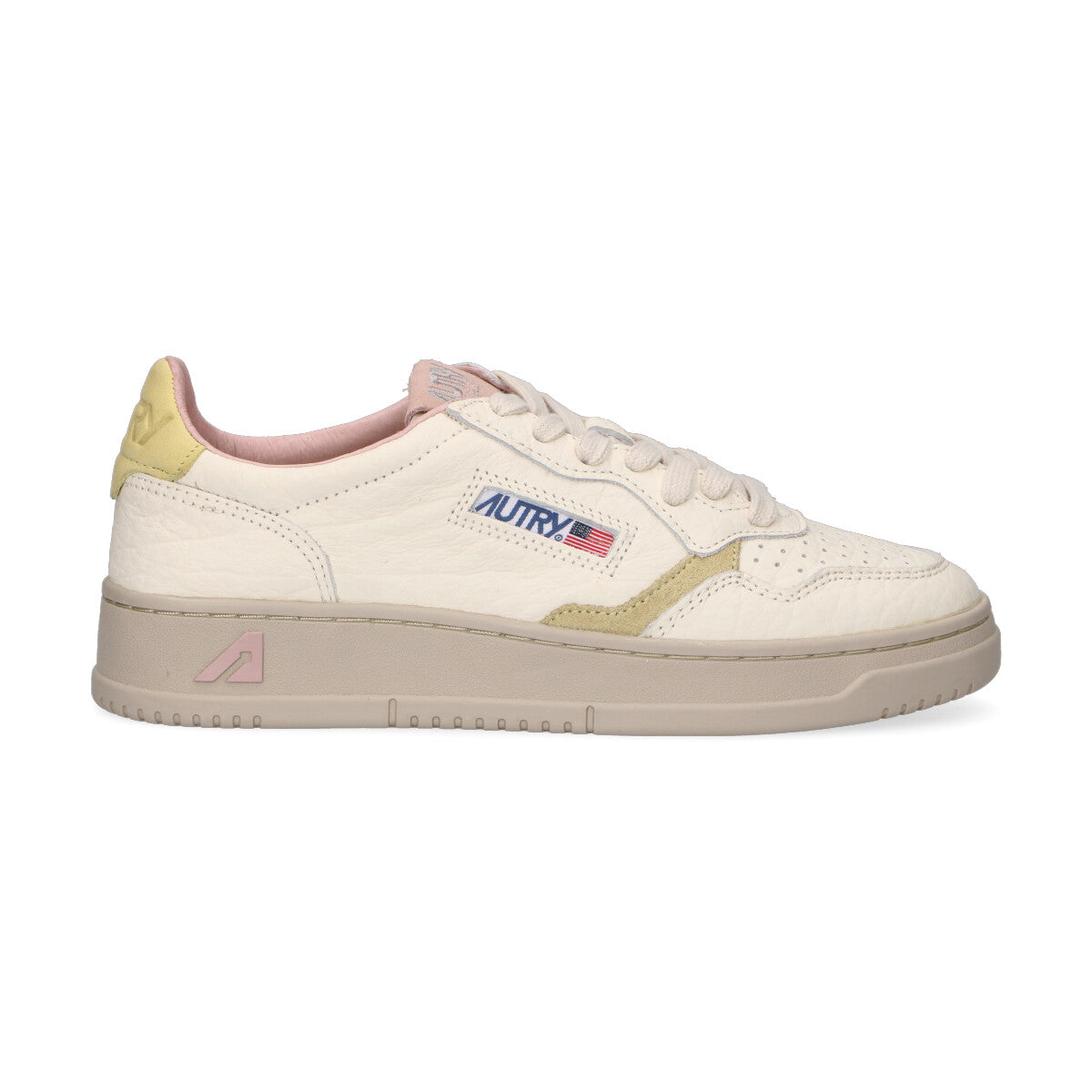 Autry sneaker Medalist Low in pelle rosa gialla