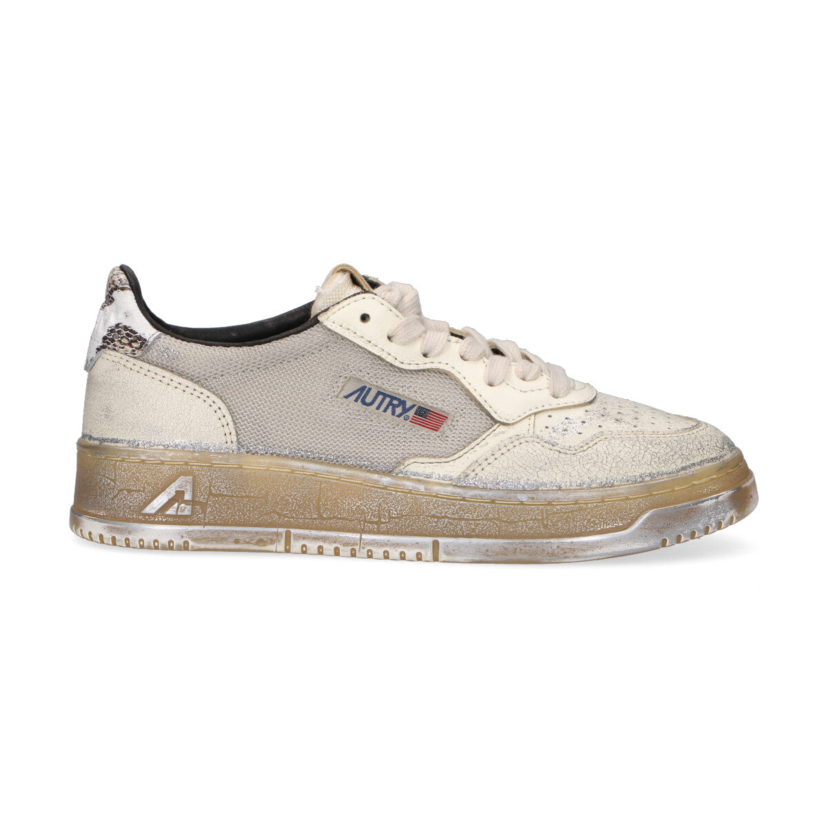 Autry sneaker Supvint in nylon glitter argento
