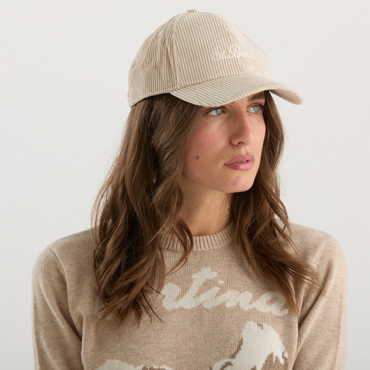 Mc2 Saint Barth baseball cap velluto beige