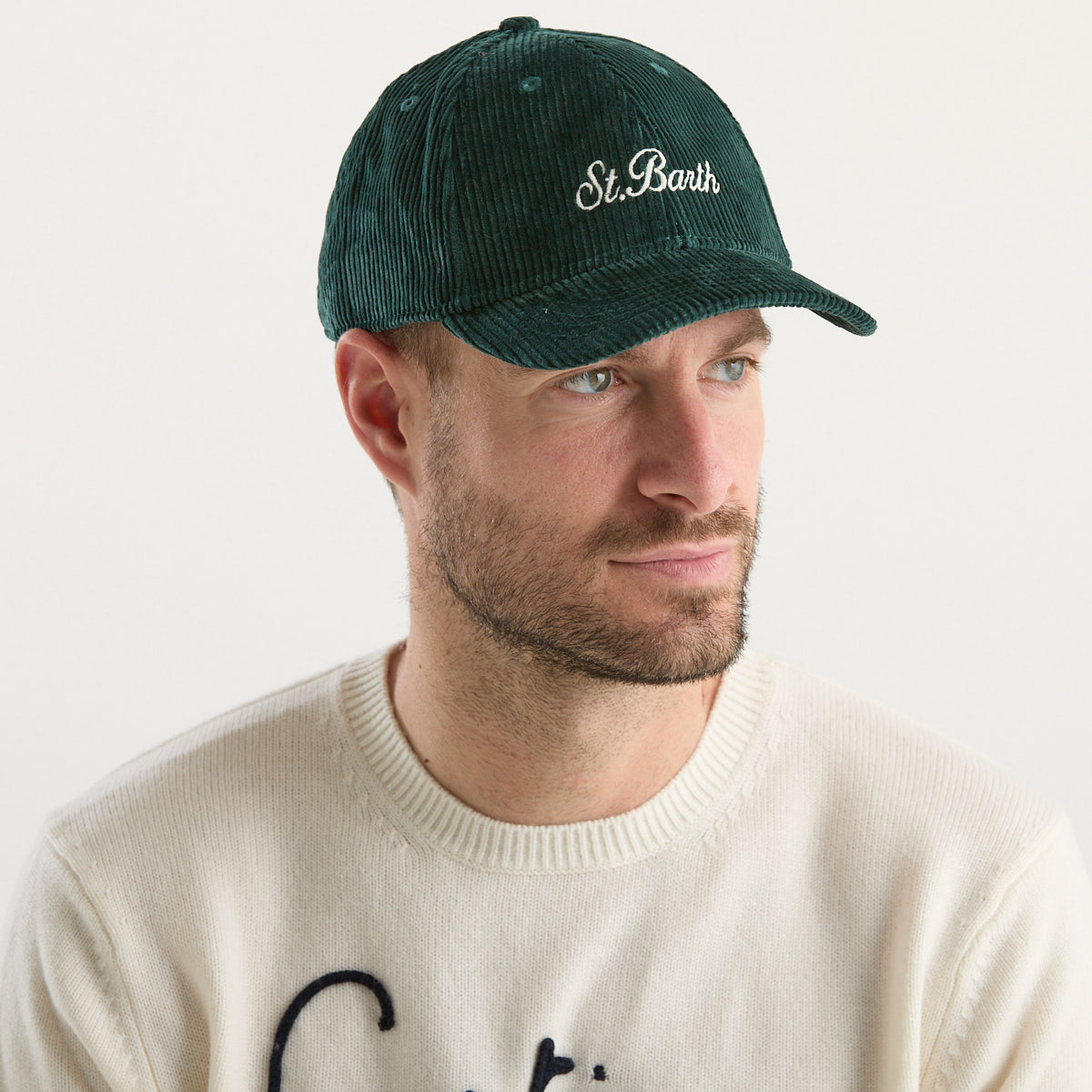 Mc2 Saint Barth baseball cap velluto verde