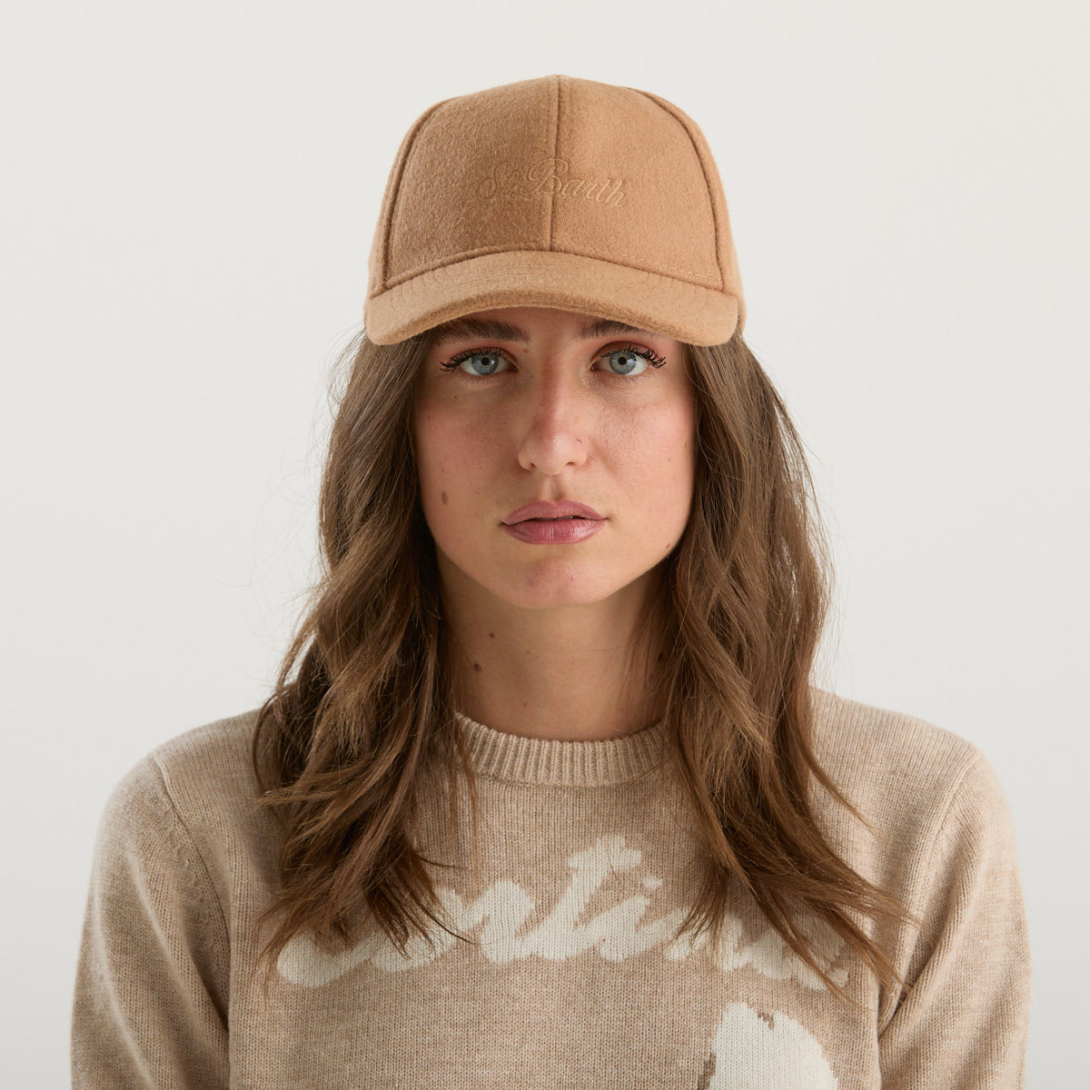 Mc2 Saint Barth baseball cap in feltro cammello