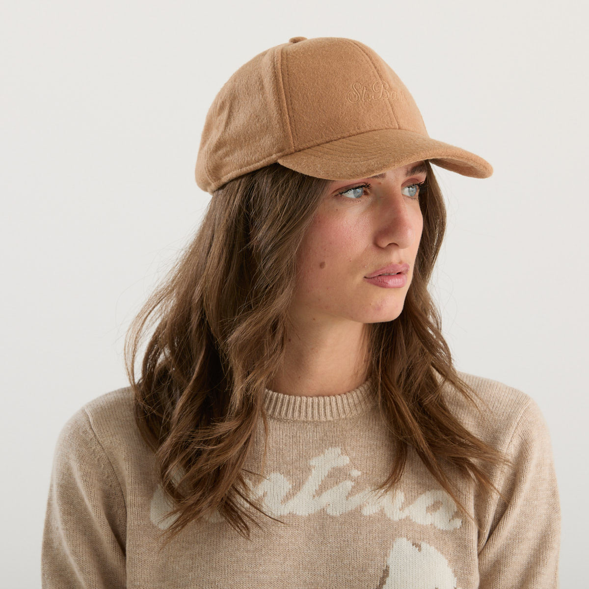 Mc2 Saint Barth baseball cap in feltro cammello