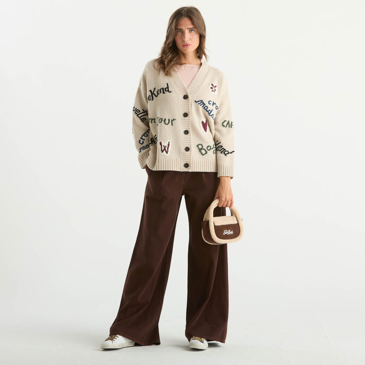 Maxmara cardigan in maglia panna