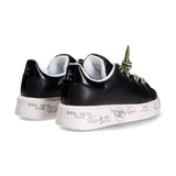Premiata sneakers belle pelle nera lacci multi