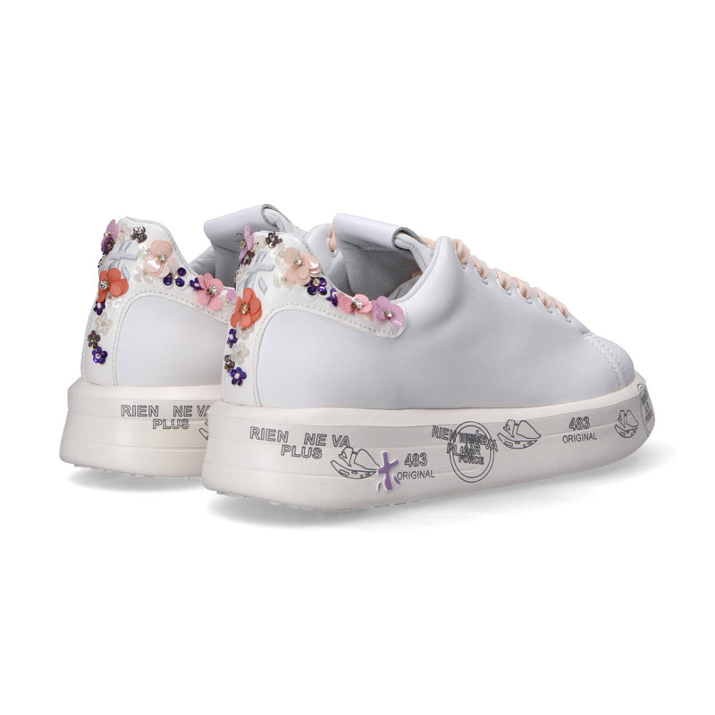 Premiata sneaker Belle bianca con fiori