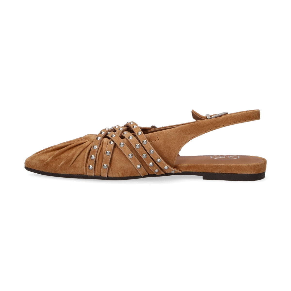 Ash chanel Bianca con borchie in camoscio beige