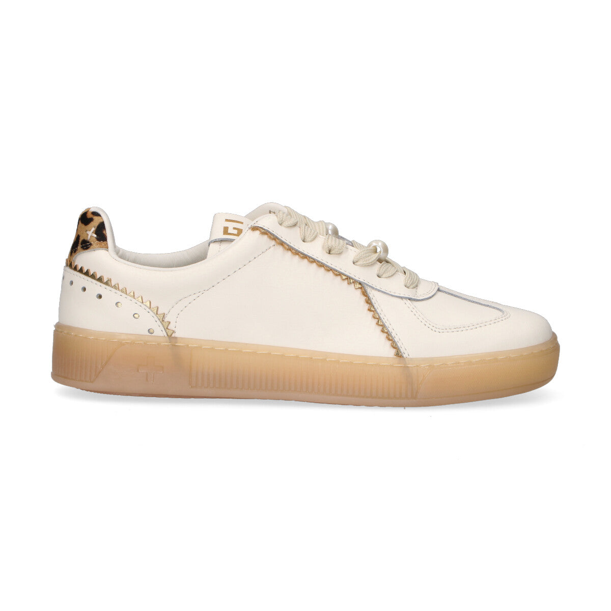 Gio+ sneaker Blue con accessori pelle panna