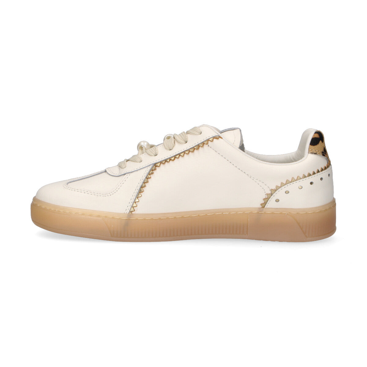 Gio+ sneaker Blue con accessori pelle panna