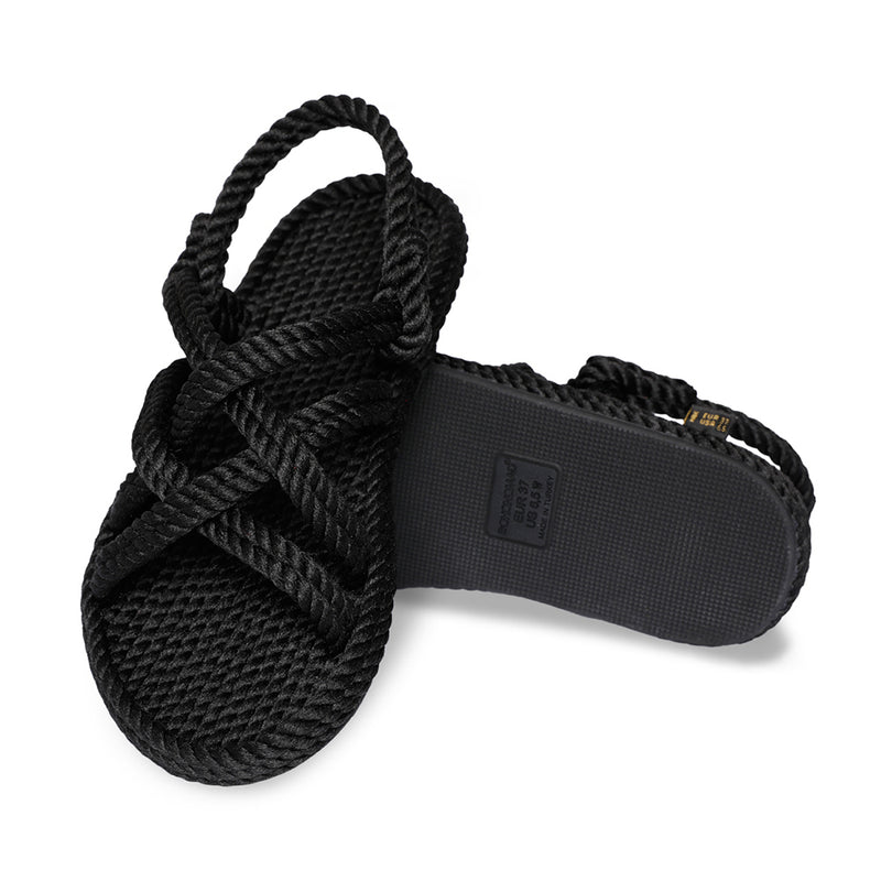 Bohonomad sandalo in corda nero