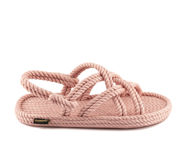 Bohonomad sandalo in corda rosa