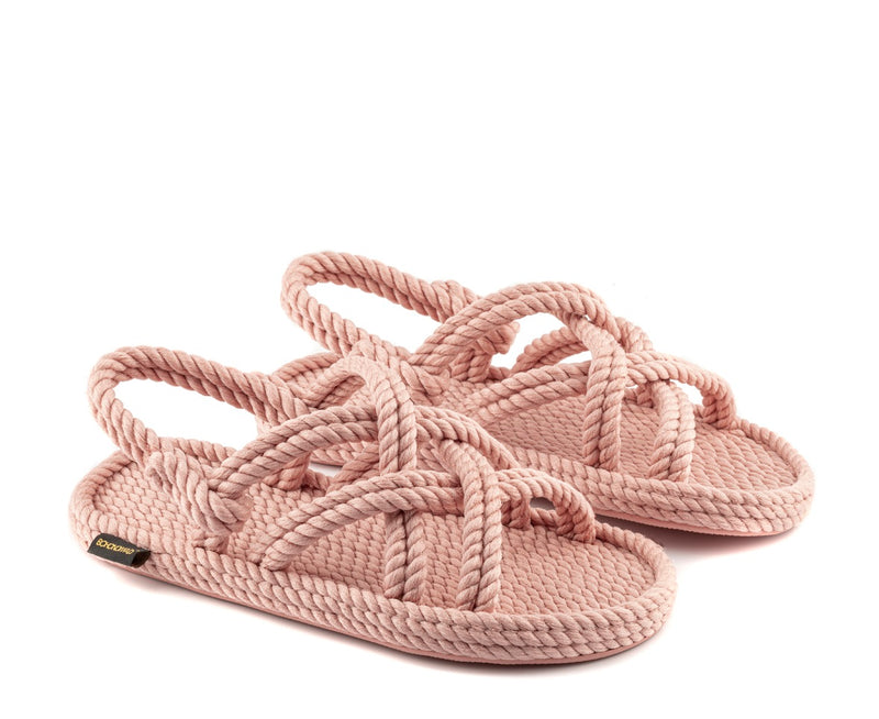 Bohonomad sandalo in corda rosa