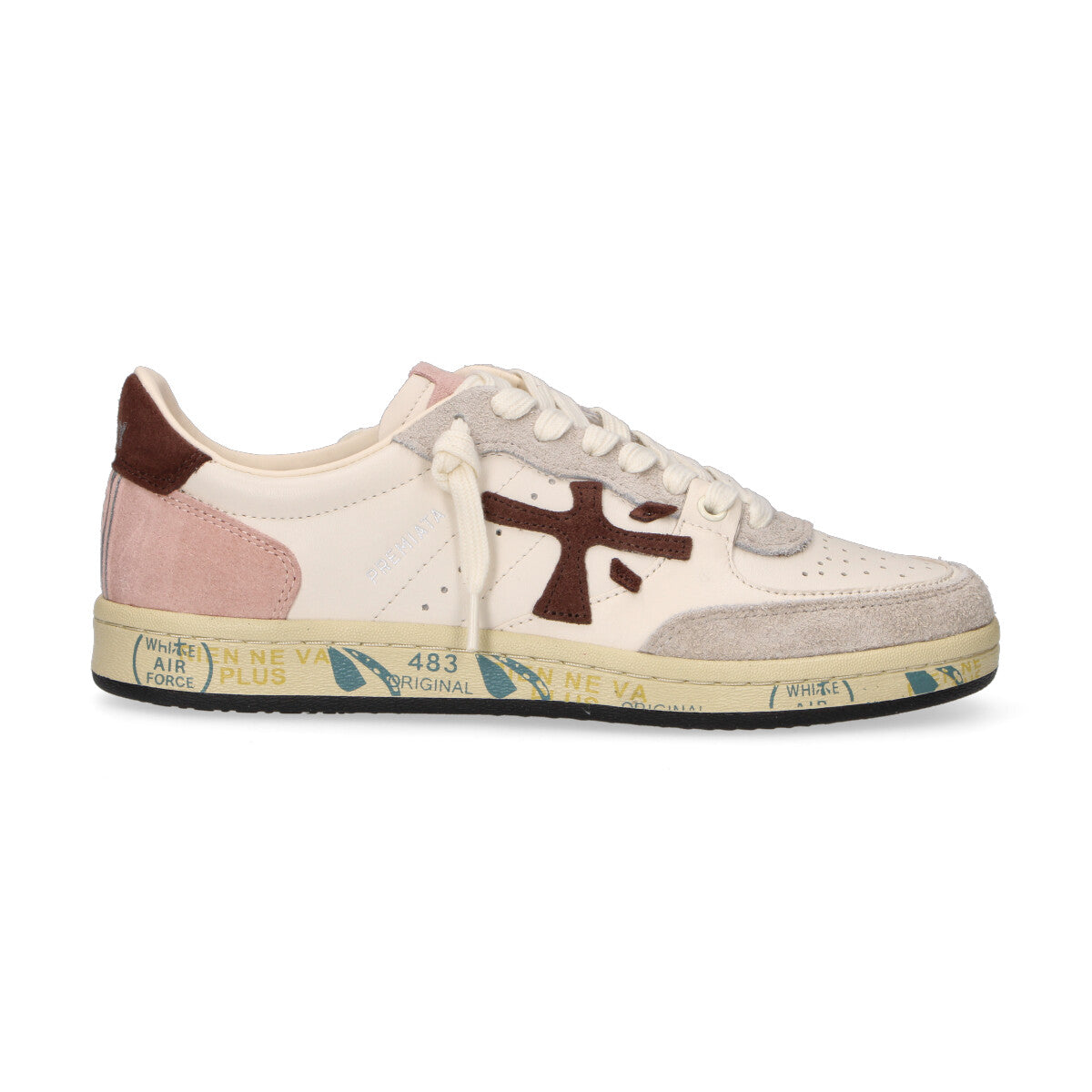 Premiata sneaker Bsktclad in pelle panna