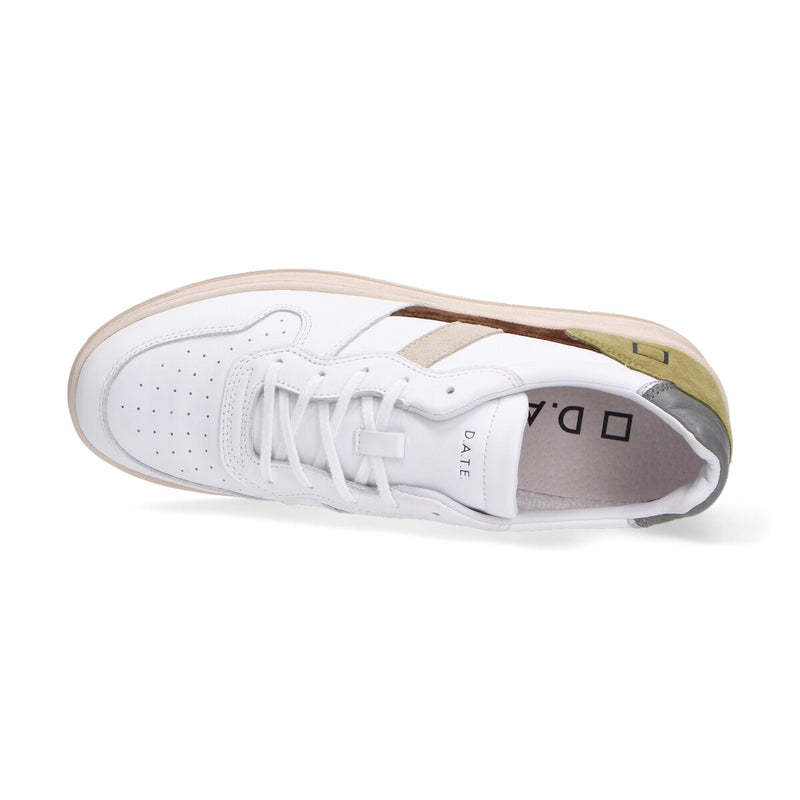 D.A.T.E. Sneaker Court 2.0 Vintage calf white army