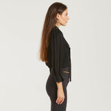 Elisabetta Franchi camicia con sciarpina nera