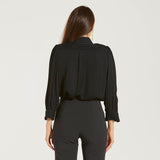 Elisabetta Franchi camicia con sciarpina nera